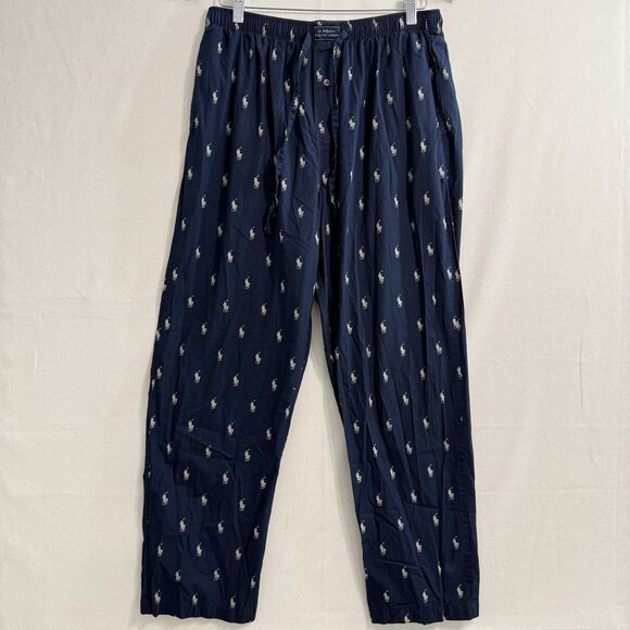 Polo by Ralph Lauren Other - Polo Ralph Lauren Men's All Over Print Pony Navy Blue Lounge Sleep Pants Size L